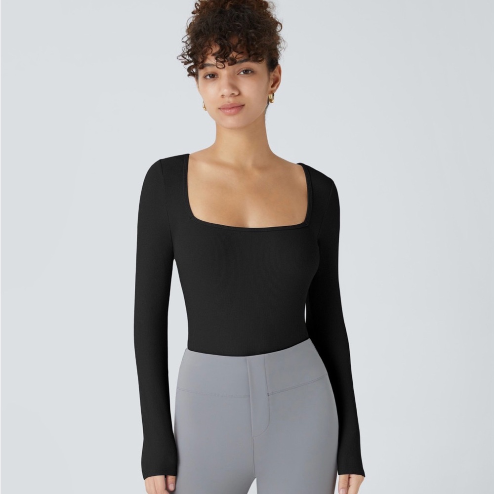 HALARA Elegant Black Long Sleeve Bodysuit